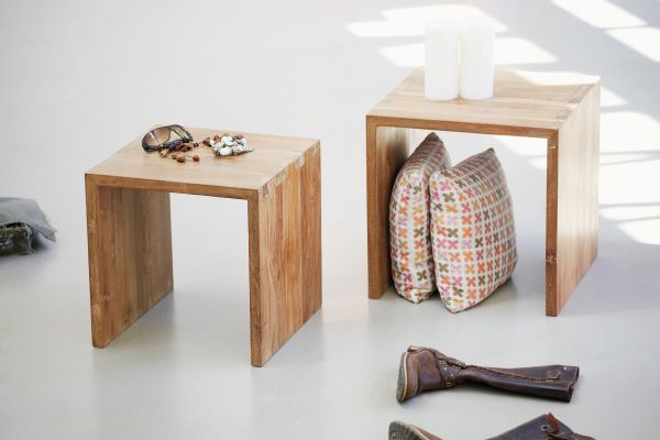 Rustic Hocker 42 cm open
