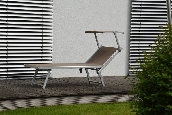 RIMINI CLASSIC Sonnenliege alu/taupe