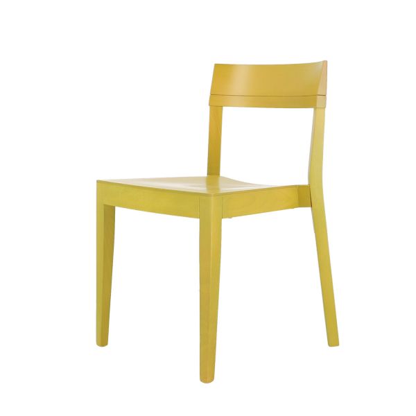 HAWELKA Stuhl ohne Armlehne gelb-grün