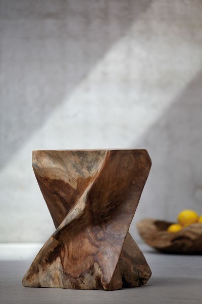 ZIG ZAG Hocker Teak